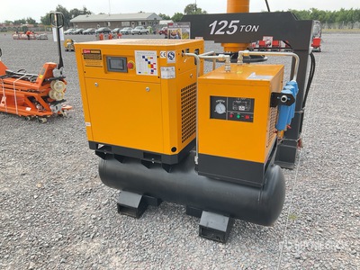 2026 Jiushu JS-10HP 1.1 m3/min Skid-Mounted Electric Compresor de Aire de Tornillo con Tanque y Separador de Agua (Sin Usar) / Rotary Screw Air Compressor