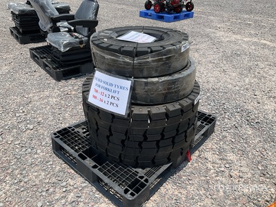 Quantity of (4) 2026 FST set 01 Lote de Llantas Solidas (Sin Usar) / Solid إطارات المعدات (Unused) - Fits Forklift