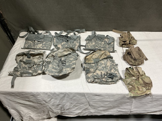 (143) Bandoleer Ammunition Pouches, (269) Canteen Pouches & Assorted Items