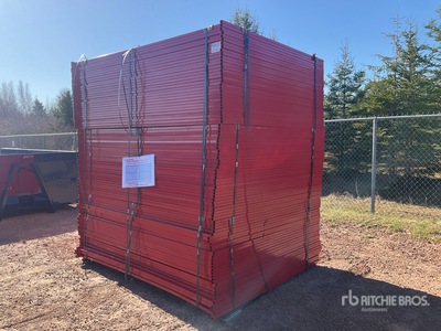 Quantity of (90) Canex 8 ft x 6 ft Powder Coated サイト フェンス (Unused)