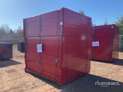 Quantity of (90) Canex 8 ft x 6 ft Powder Coated サイト フェンス (Unused)