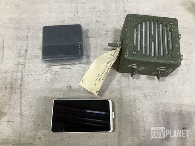(25) Telephone Adapters, (1) Camera, (1) Loudspeaker & Assorted Items