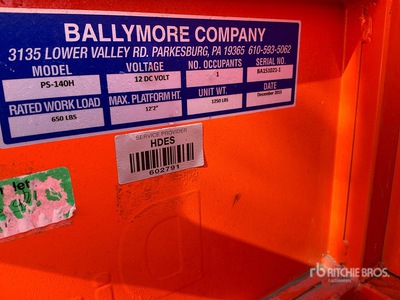 2015 Ballymore PS-140H Vertical Mast Lift