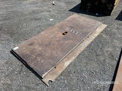 Quantity of (2) 3 ft x 8 ft (1 in Thick) ألواح الصلب