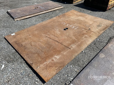 Quantity of 6 ft x 10 ft (1 in Thick) ألواح الصلب