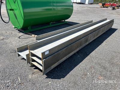 Quantity of (5) 95 ft x 18 in Galvanized Steel Beams
