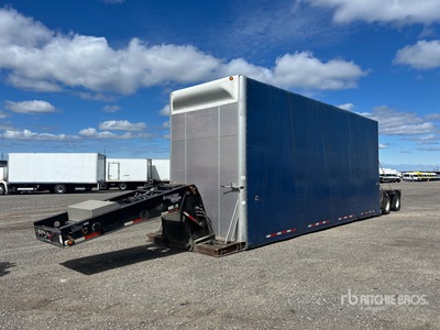 2011 Scheltema T/A Double Drop Removable Gooseneck Curtain Side Lowboy Trailer