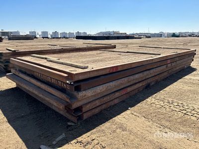 Quantity of (6) 8 Ft x 20 Ft Interlocking Rig سطح