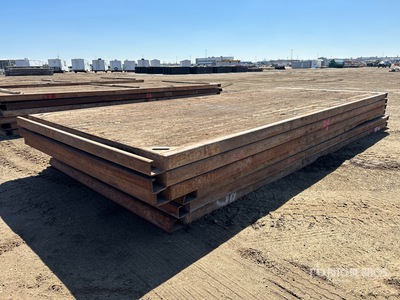 Quantity of (6) 8 Ft x 20 Ft Interlocking Rig سطح