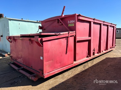 Custom Built 28 cyd 8 ft x 18 ft Skid Mounted Rig Waste Container