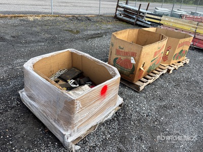 Quantity of (3) Pallets of Lot of misc hoisting equipment