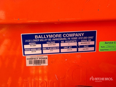 2015 Ballymore PS-140H Elevador vertical