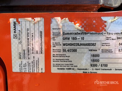 2020 Hamm GWR 180i-10 8 Wheel Pneumatische wals