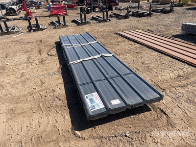 Quantity of (70) 12 Ft x 3 Ft Grey Metal Roof Panels (Unused)