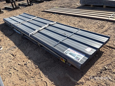 Quantity of (70) 12 Ft x 3 Ft Grey Metal Roof Panels