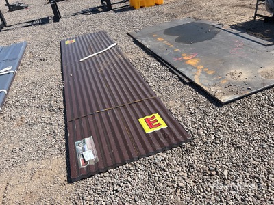 Quantity of (70) 12 Ft x 3 Ft Brown Metal Roof Panels (Unused)
