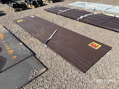 Quantity of (70) 12 Ft x 3 Ft Brown Metal Roof Panels