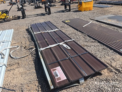 Quantity of (30) 12 Ft x 3 Ft Brown Metal Roof Panels (Unused)