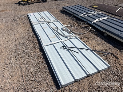 Quantity of (70) 12 Ft x 3 Ft White Metal Roof Panels