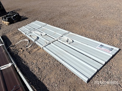 Quantity of (70) 12 Ft x 3 Ft White Metal Roof Panels