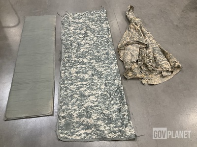 (6) Self-Inflating Sleeping Mats, (30) Wet Weather Ponchos & Assorted Items