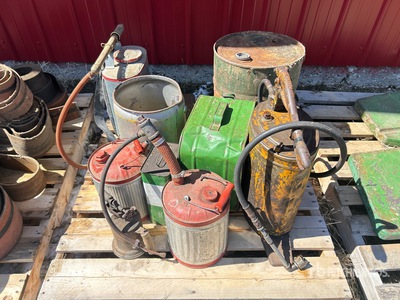 Quantity of (9) Antique Cans