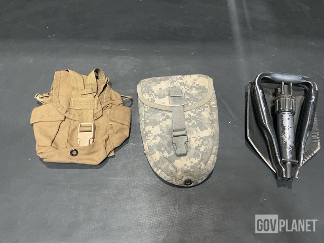 (46) Entrenching Tools, (141) Tool Carriers, (68) Pouches & Assorted Items
