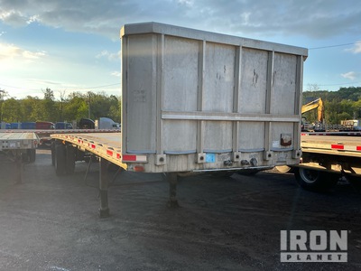 1995 Ravens 1443A69 45000 lb 43 ft T/A Spread Axle Flatbed Trailer