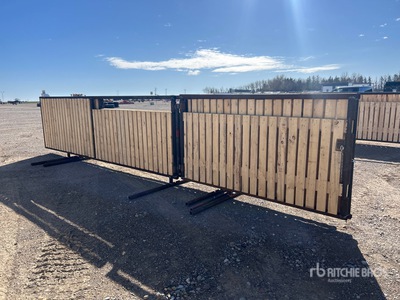 Quantity of (4) 24 ft x 5 ft Wind Fence