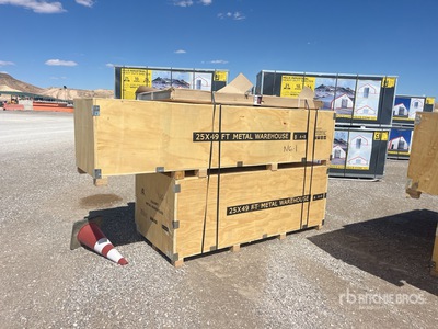 25 ft x 49 ft Metal Warehouse (Unused)