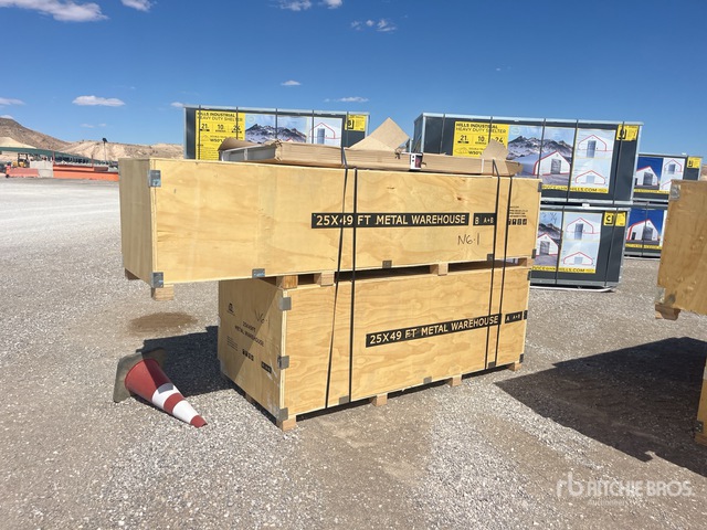 25 ft x 49 ft Metal Warehouse (Unused)