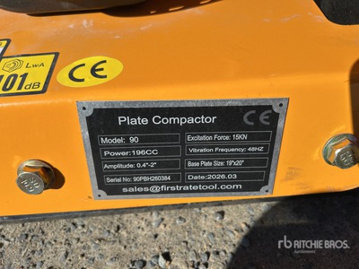 2026 SDLOOL SL90 Vibratory Plate Compactor (Unused)