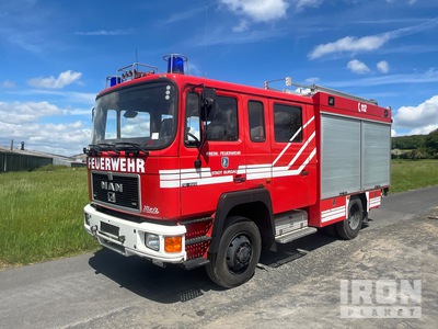 1995 MAN 12.222 4x4 Crew Cab Fire Truck