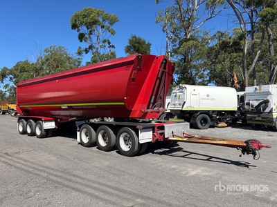 2019 Bruce Rock Engineering 9.1 m 6/Axle Dog Remorque à benne basculante arrière