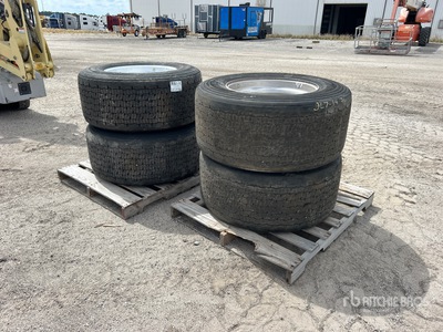Quantity of (4) 445/50R22.5 Tires