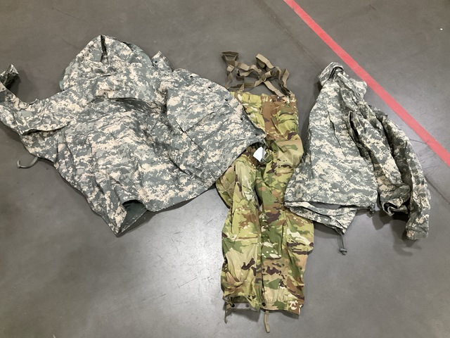 (8) Pairs of Cold Weather Trousers, (5) Cold Weather Parkas & Assorted Items