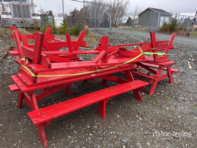 Quantity of (6) Wooden Picnic Tables Articoli da ferramenta e di consumo