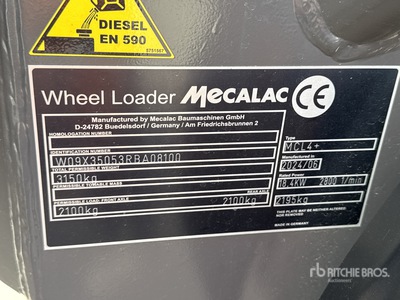 2024 Mecalac MCL4+ Chargeuse Sur Pneus Wheel Loader (Unused)