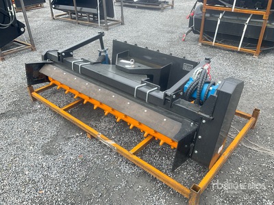 2026 GIYI GY-LPR71 Skid Steer Power Rake ملحقات معدة الحمل الصغيرة المجنزرة المتنوعة (Unused)