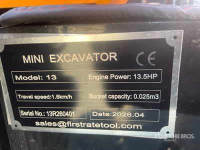 2026 VICSEC VC13 Mini Excavator