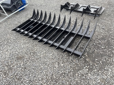 Kit Containers QT-RR-70 70 in. Root Rake Skid Steer Root Rake (Unused)