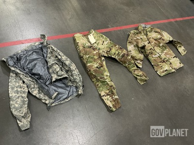 (12) Wet Weather Jackets, (1) Extreme Cold Weather Parkas & Assorted Items