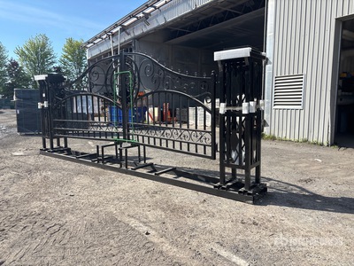 2026 Suihe NFG-20FGP-EU 20 ft x 5 ft Wrought Iron Bi-Parting Driveway Gate (Unused)