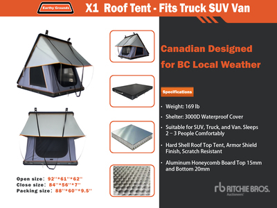EarthGround 1X Roof Top Tent