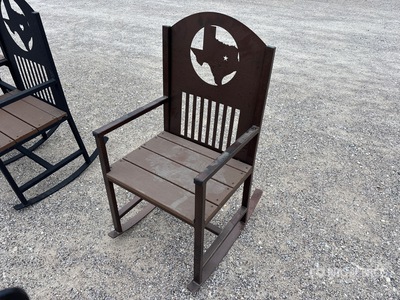 Big Daddy Chairs Decorative Metal Single Rocking Chair Varios, tienda, almacen, consumidor (Unused)