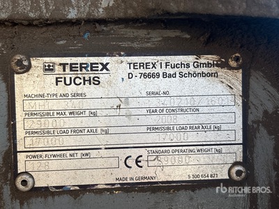 2008 TEREX FUCHS MHL340 Chariot élévateur à matériel lourd à roues