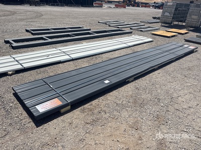 Quantity of (70) 20 ft x 3 ft Grey Metal Roof Panel (Unused)