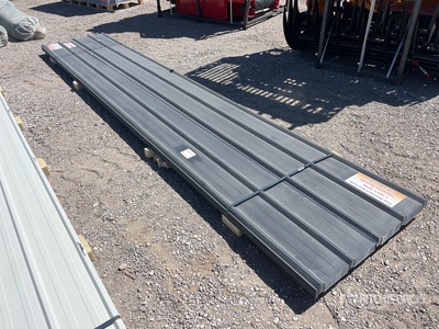 Quantity of (70) 3 ft x 16 ft Grey Metal Roof Wall Panels (Unused)