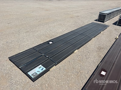 Quantity of (30) 16 ft x 3 ft Black Metal Roof Panel (Unused)