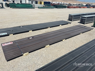 Quantity of (30) 16 ft x 3 ft Brown Metal Roof Panel (Unused)